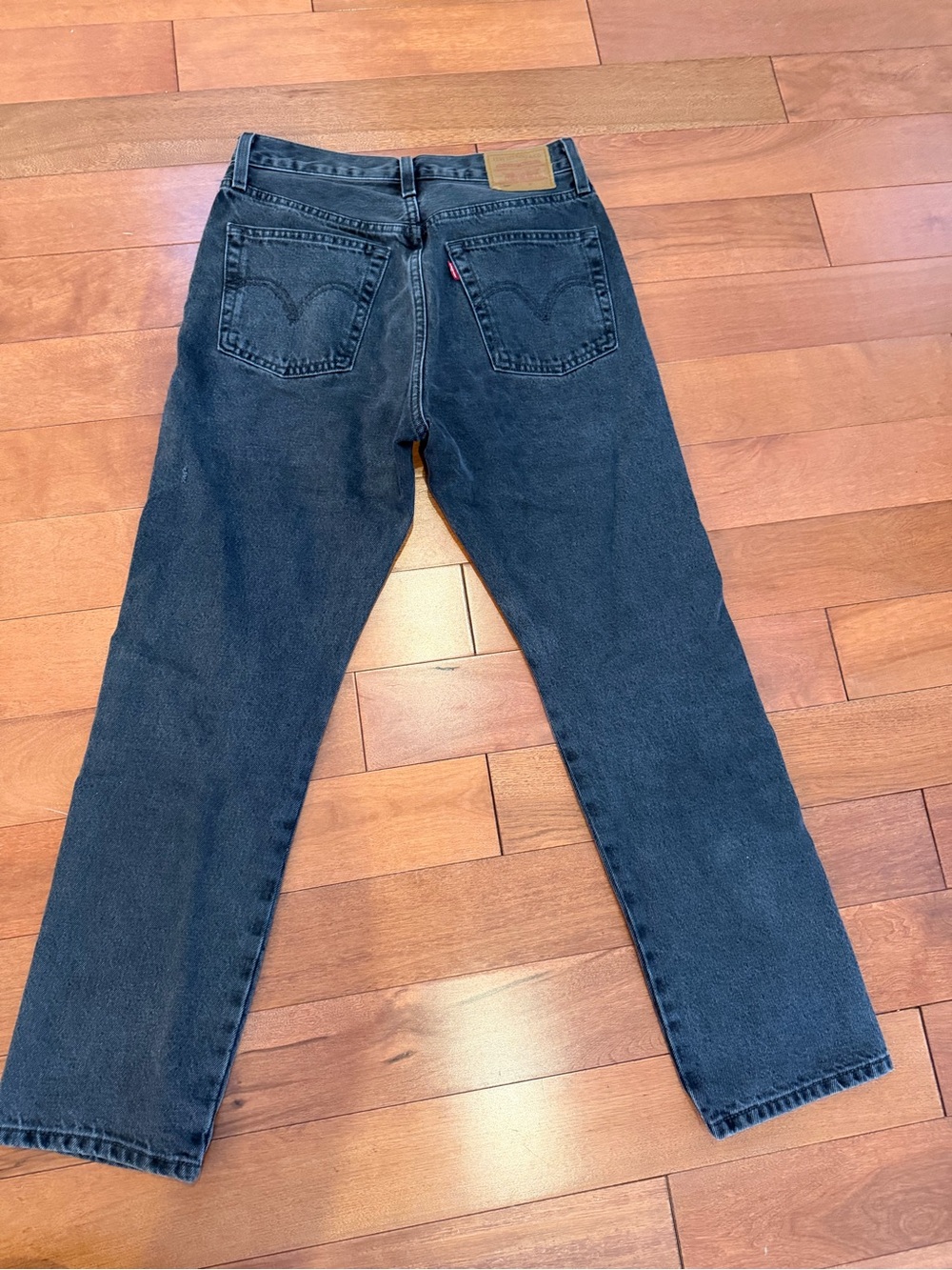 Levi’s Premium 501 Black Studded Straight Leg Jeans W26 L28 - Picture 3 of 9
